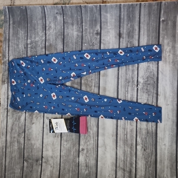 Lularoe Nurse Medical Doctor Leggings and Nurse Compression Socks Sz One Size - Picture 1 of 4